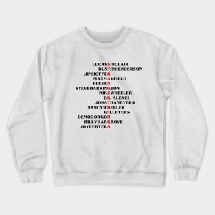 "Stranger Things Characters" Crewneck Sweatshirt